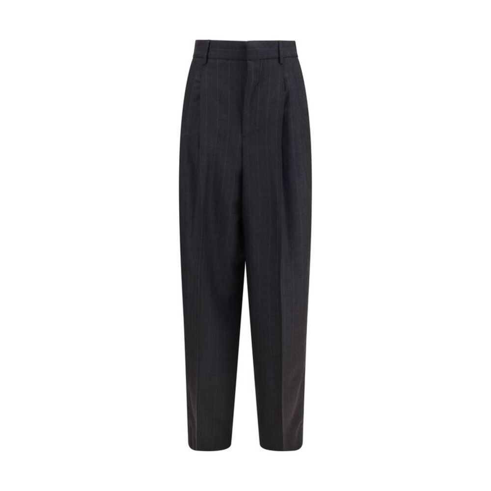 Ami Paris Black Wool Oves Aries Dress Women's Pants